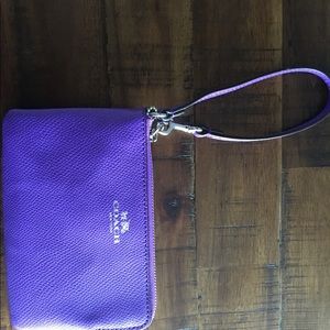 Purple coach wristlet